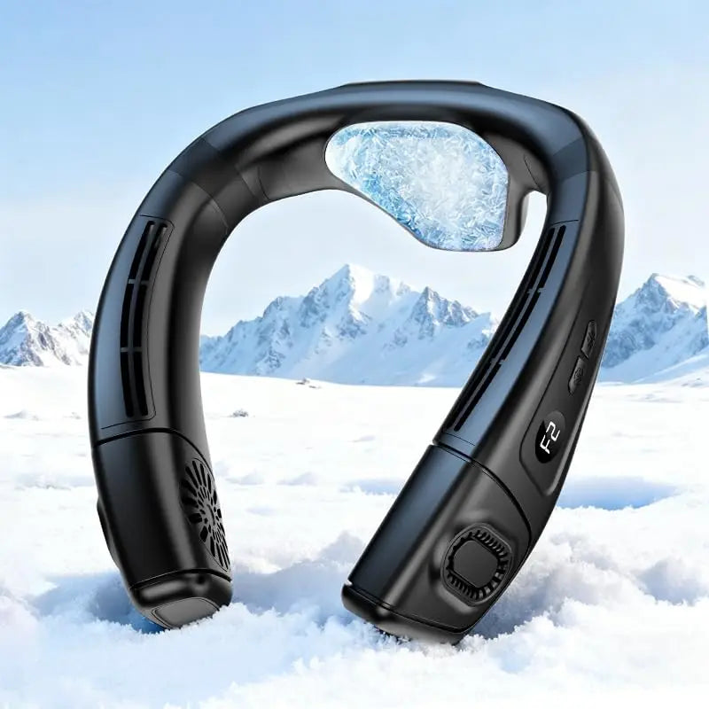 2026 New Upgrade Neck Air Conditioner Fan Instant Cooling With Cooling Plate, Bladeless, 8000mAh Operated Wearable Rechargeable