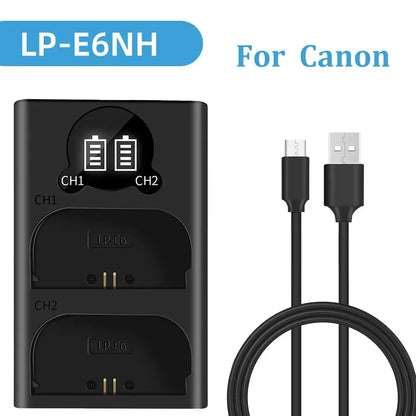 Dual Camera Battery Charger for Sony NP-FW50 FZ100 BX1 Canon LP-E6 E8 E17 NB-13L fuji NP-W235 W126 Nikon EN-El15 EL25 Panasonic