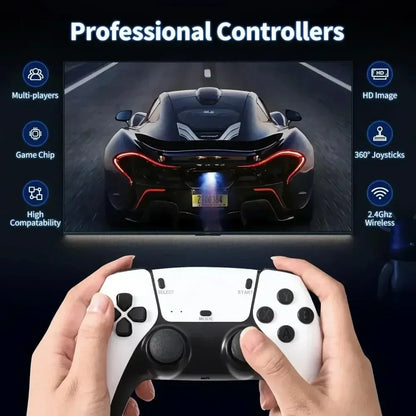 M15 Game Stick Mini TV Handheld Game Console 20000+Retro Game Wireless Gamepads Video Game 64G HD Output Two-player for PS1 Etc