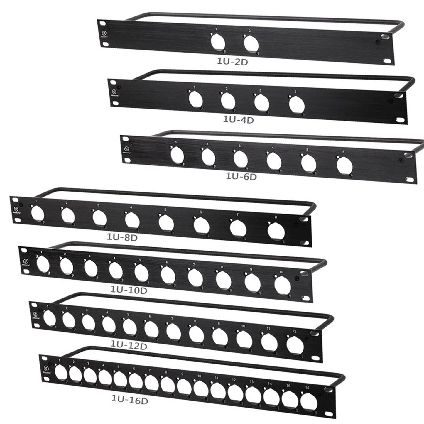 1U 2U Rack Patch Panel 8 12 16 24 Way Channel Flight Case Mount for XLR Connecctor Male Female SpeakOn Cabinet Mounting Panel