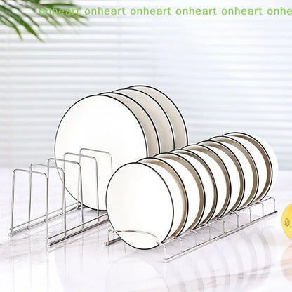 Stainless Steel Dish Draining Rack Kitchen Pot Lid Plates Storage Racks Multipurpose Shelf Bowl Drying Holder Kitchen Organizer