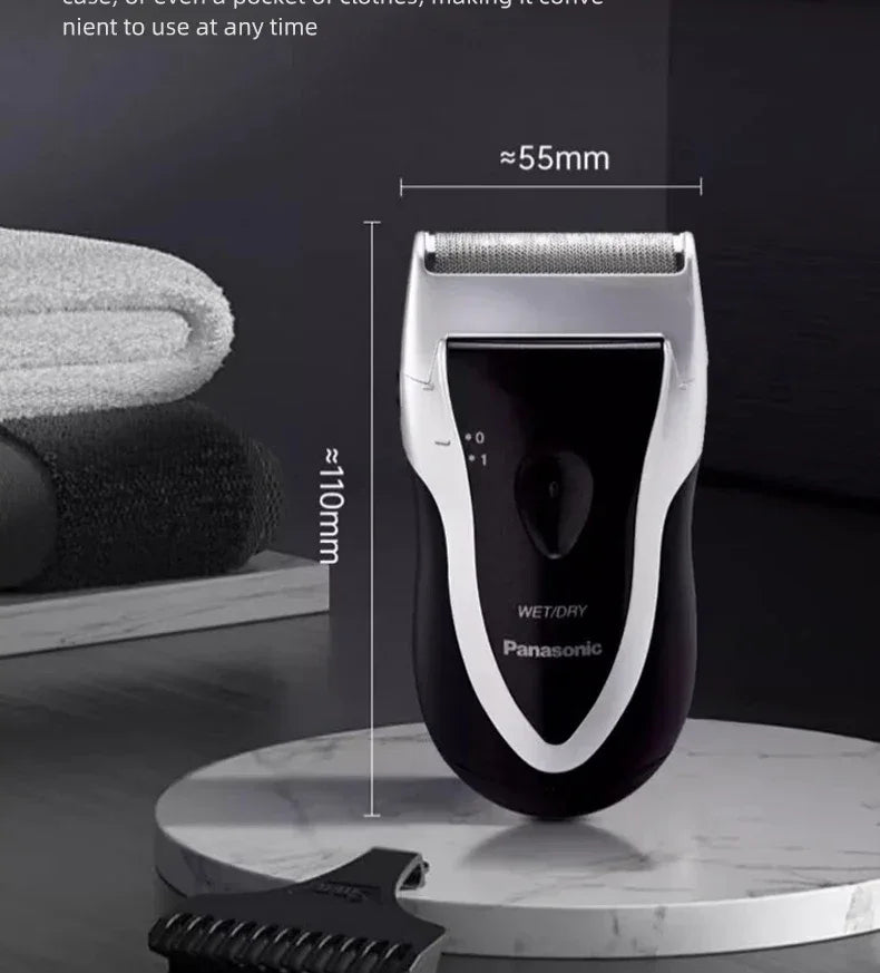 Panasonic Electric Razor For Men, Battery-Operated Travel Shaver, Cordless Wet Dry Lightweight Shaver with Ergonomic Grip ﻿