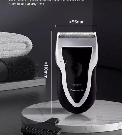Panasonic Electric Razor For Men, Battery-Operated Travel Shaver, Cordless Wet Dry Lightweight Shaver with Ergonomic Grip ﻿