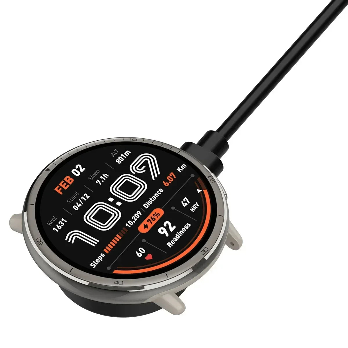 Charger for Amazfit Active 2/ Bip 6 Smart Watch Charging Cradle Dock Stand Cable Magnetic Cord USB Charge Replacement