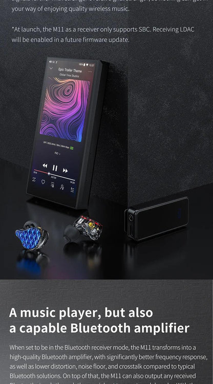 Zycbeautiful for fiiO M11 HIFI Music MP3 Player with Balanced Output/Support WIFI/Air Play/Spotify