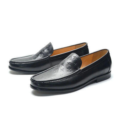 Luxury Men Formal Loafers Genuine Leather Comfortable Business Dress Shoes Slip On Mens Office Driving Shoes