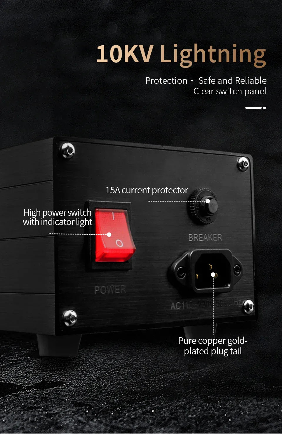 HIFI power filter HiFi lightning protection anti-interferencePA audio power purifier EU dedicated power strip