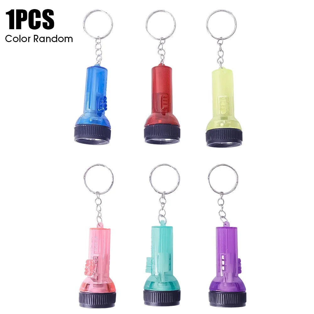 Mini LED Flashlight Portable Keychain Ultra-Bright Long-Range Torch Light Battery Outdoor Hiking Emergency Pocket Lamp Key Rings