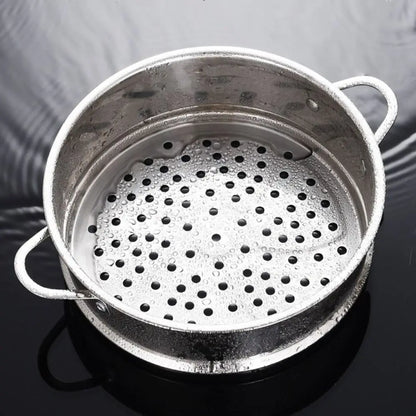 304 Stainless Steel Steamer Basket 16-32cm Thickened Pot Steaming Grid Safe Material Thicken Strainer Food Steam Rack