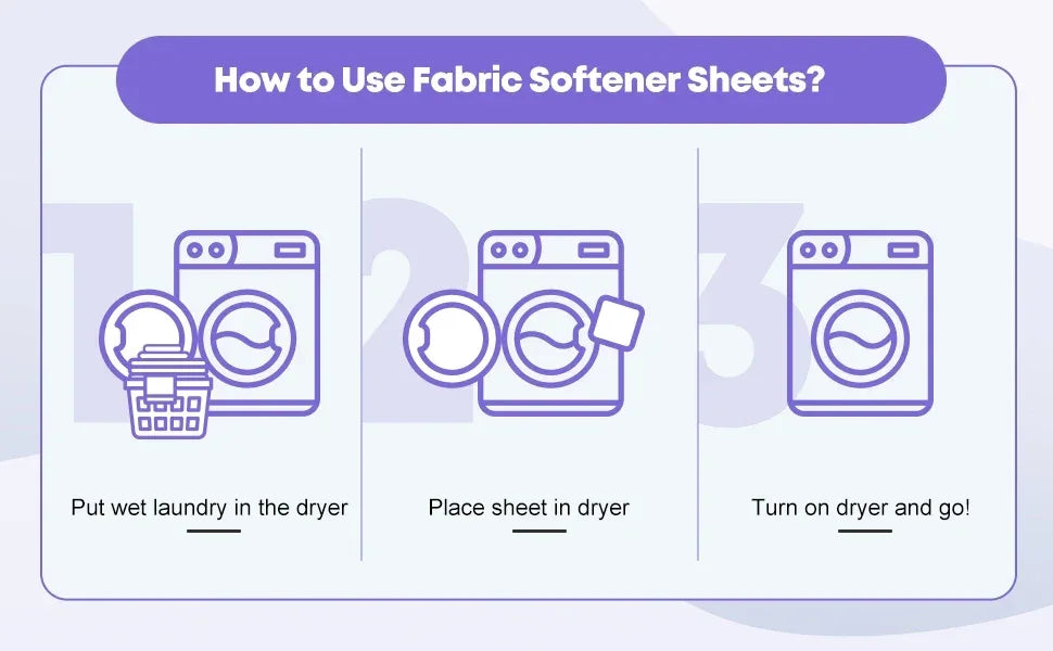 Dryer Sheets Bulk Natural Fabric Softener Sheets Plant Lavender Laundry Softener Naturally Removes Static Cling Drying Machine
