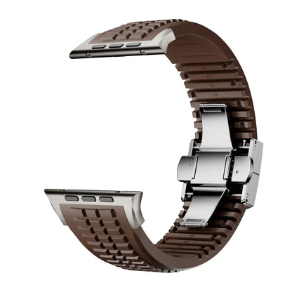 Silicone Band for Apple Watch Ultra 3/2 49mm Strap Men Sport Bracelet for Iwatch 11 10 9 8 7 6 5 Se 46mm 45mm 44mm  Watchband