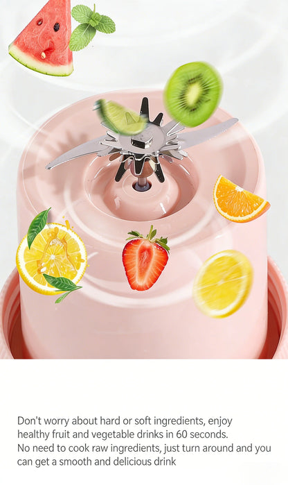 High Aesthetic 1300ml Large Capacity USB Rechargeable Portable Blender Juicer, Kitchen Fruit Juicer, Food Prep