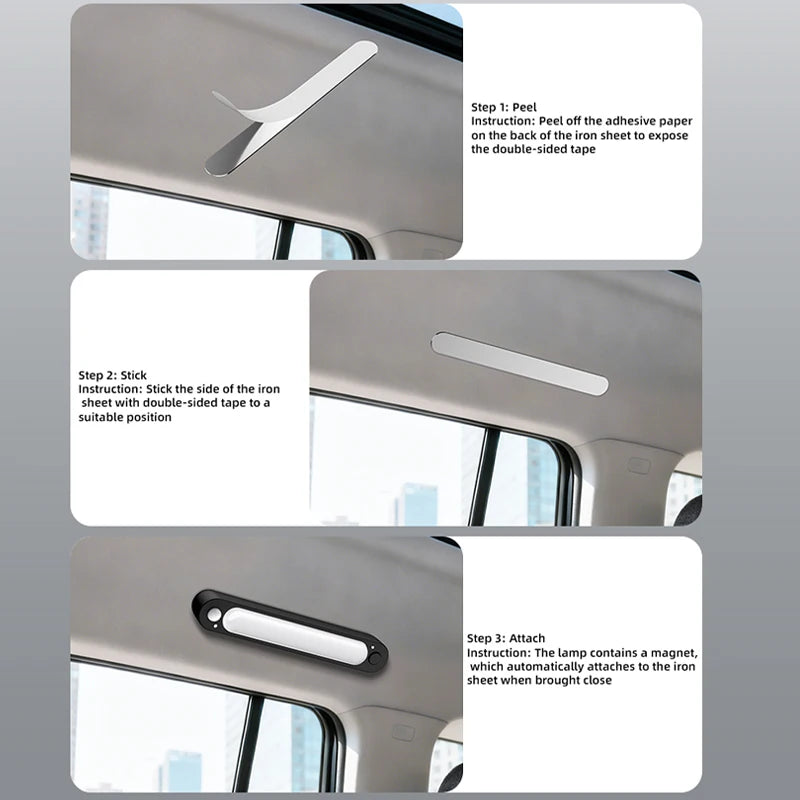 SEAMETAL Car Trunk Sensor Light USB Rechargeable Automatic Induction Light Bar Magnetic Sensing Lamp for Car Floor Trunk Hood