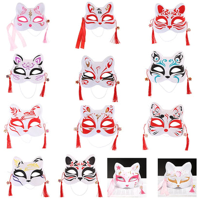 1Pc Anime Fox Masks PVC Half Face Cat Mask Masquerade Festival Party Cosplay Props