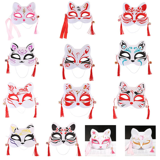 1Pc Anime Fox Masks PVC Half Face Cat Mask Masquerade Festival Party Cosplay Props