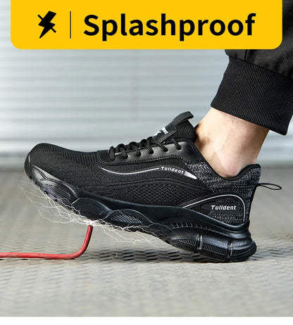 New men's safety shoes, anti smash and anti stab work shoes, men's indestructible safety boots, insulated shoes