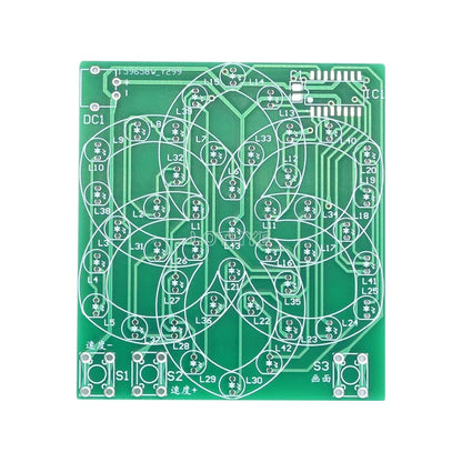 DIY Electronic Kit Multi Style Pattern Electronic Windmill Flowing Water Light 43 LED 5V Fun Soldering Component Training Suite