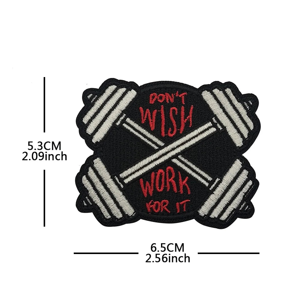 Sports Fitness Gym Patches No Pain No Gain ATHLETE team club Tactical Embroidered Patch brand Armband