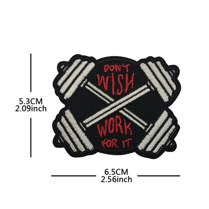 Sports Fitness Gym Patches No Pain No Gain ATHLETE team club Tactical Embroidered Patch brand Armband
