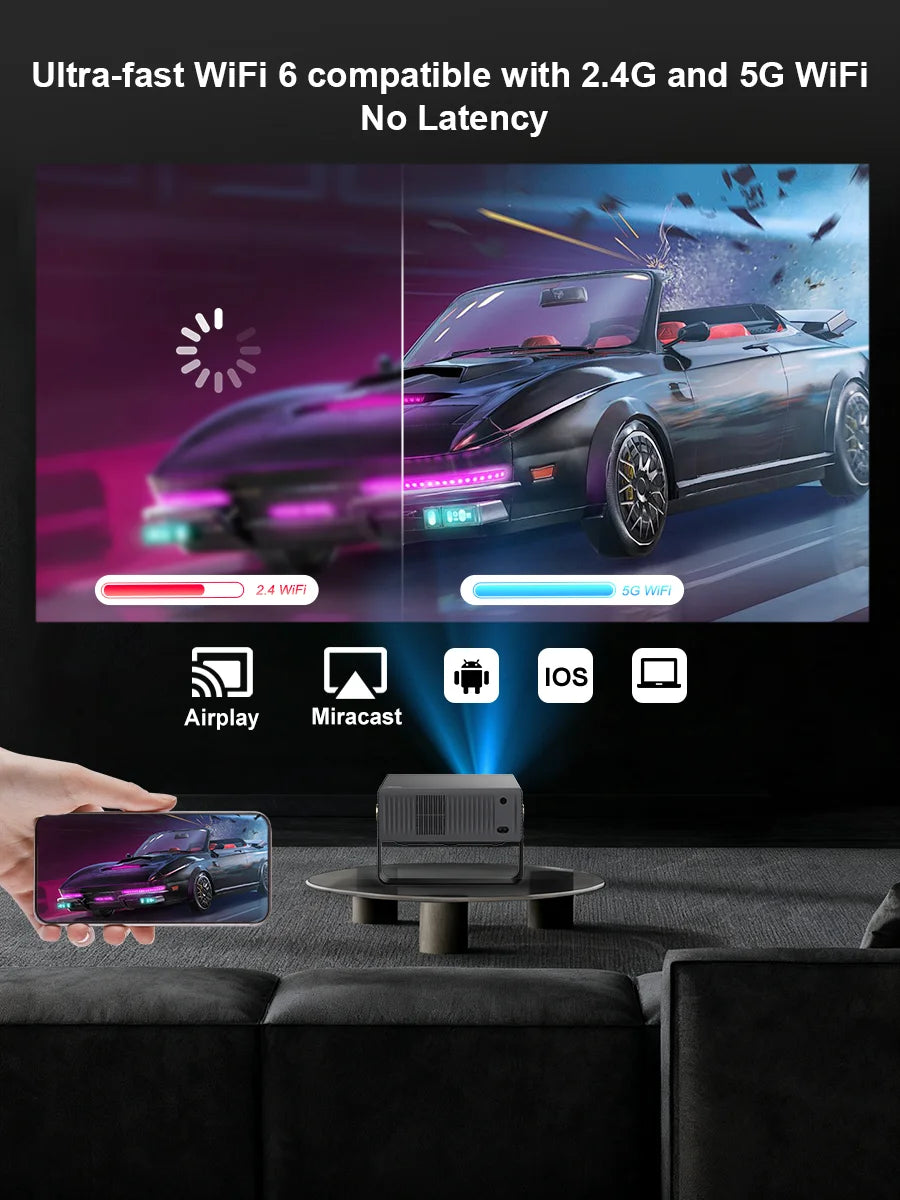 ThundeaL TD95 Max Full HD 4K 2G 32G Wifi Android Smart Beam Projector Home Theater Cinema  TD95MAX 3D Image Portable Projector