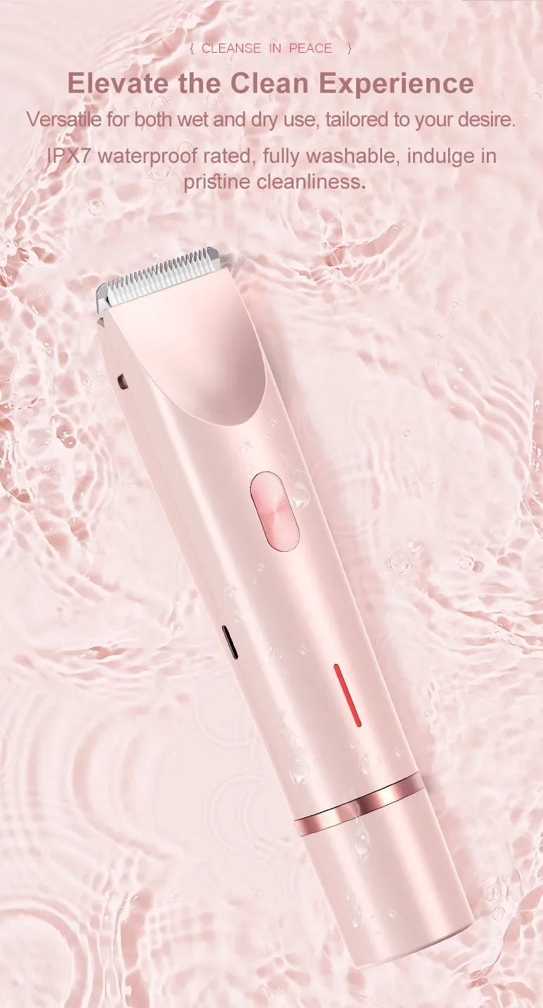 Electric Razors for Women 2in1 Bikini Trimmer Facial Mustache Shavers for Ladies Body Underarms Legs Portable Painless Epilator