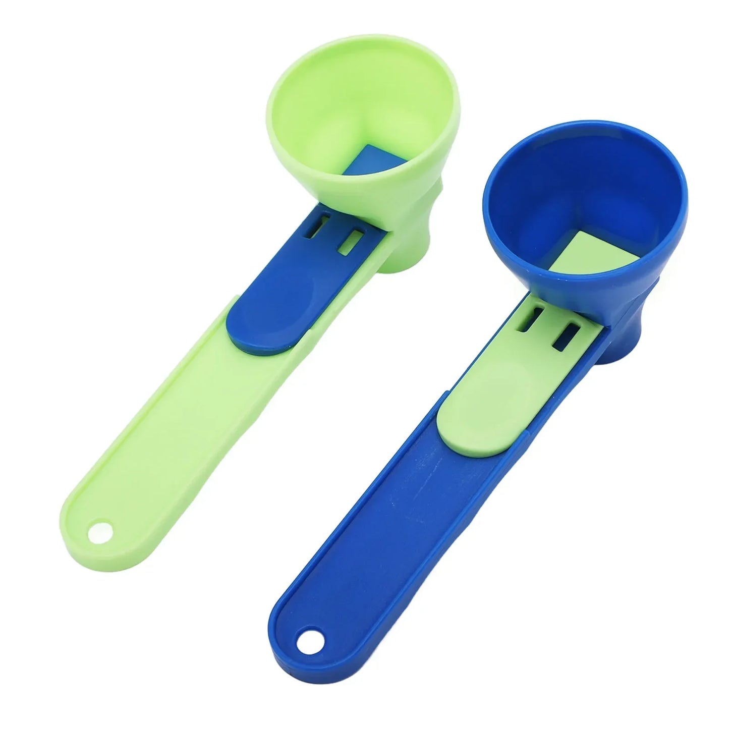 Protein Powder Funnel Scoop ABS Spill Proof Sliding Spoon Coffee Scoop Funnel for Sports Drink Protein Powder Funnel Scoop
