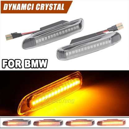 Sequential Flashing LED Turn Signal Side Marker Light For BMW 3 Series E46 Sedan Coupe Wagon Convertible 1997-2001