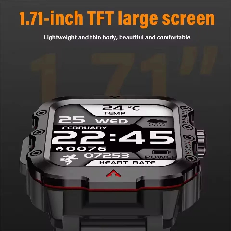 2025 Smartwatch New GPS Smart Watch Men 1.71 Inch HD Display Screen GPS & Make/Receive Phone Calls 340mAh Battery Smart Bracelet