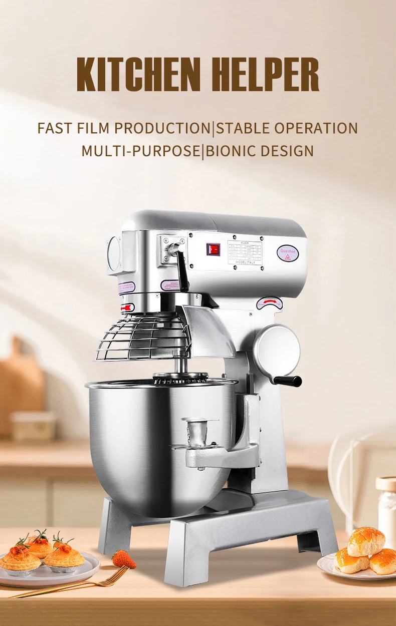 High-Authority Electric Planetary Mixer Multifunctional Steel Stand Mixer Kitchen Household Use Food Mixers