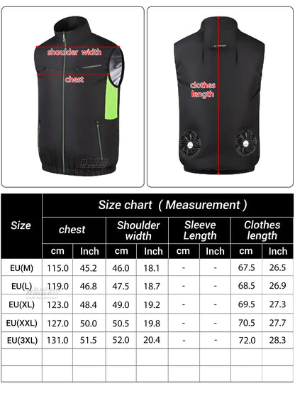 2026 Must-have Fan Vest Wearable Cooling vest Air-conditioned Clothes Breathable for Daily Commute Hiking Fishing Camping