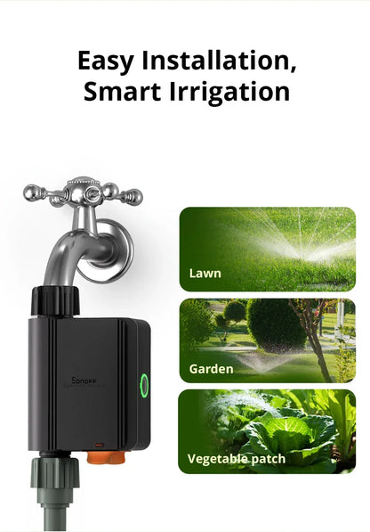 SONOFF SWV SONOFF Water Valve SWV-BSP Faucet Smart Irrigation Controller Systerm Timer App Voice Control Via Alexa Google