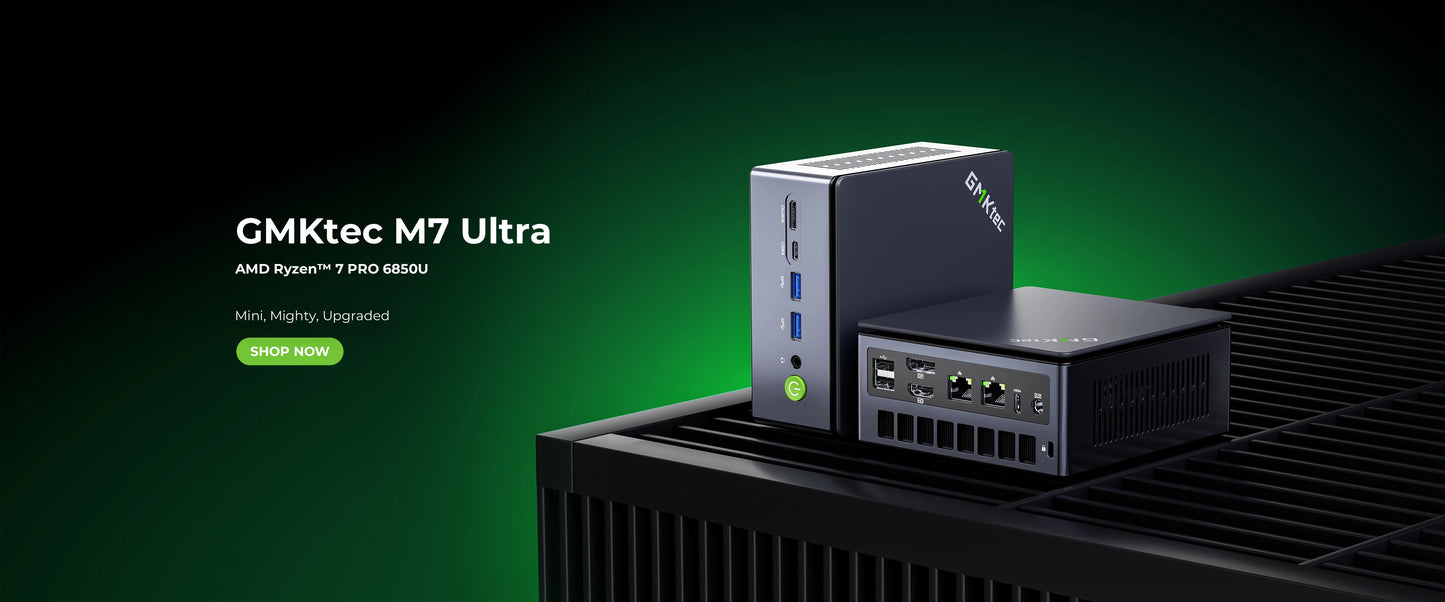 GMKtec Mini Pc M7 Ultra NUCBOX AMD Ryzen7 PRO 6850H AMD Radeon™ 680M Window 11 Pro WIFI 6 BT 5.2 USBC 4.0