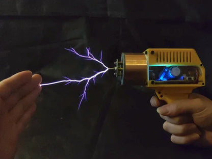 Wishcolor Handheld Tesla Coil Rechargeable Solid State Tesla Coil Manual & Automatic Modes with Yellow Shell