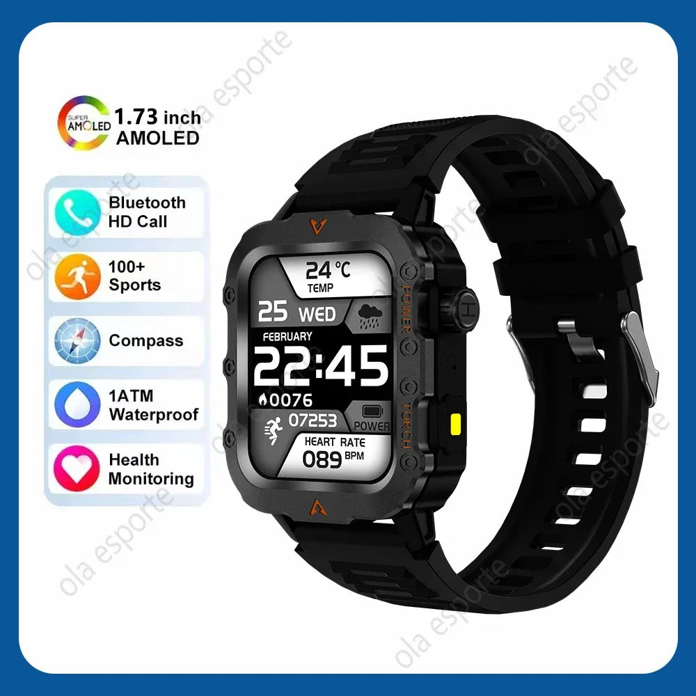 Smart Watch GPS Blue Tooth Call Waterproof Outoor Fitness Smartwatch Weather Heart Rate Health Voice Assistant For Android IOS