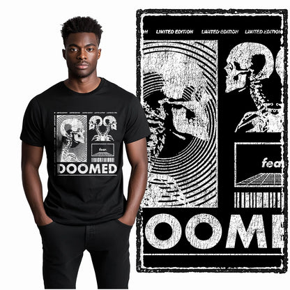 Coolmind U4 Streetwear Cool Print Exclusive Graphic T shirt fo men 100% Cotton Big Size vintage BLACK men's novelty tee shirt