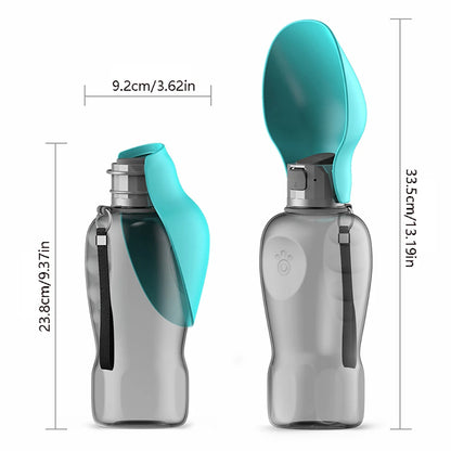 800ml Dog Portable Water Bottle for Small Large Dogs Cats High Capacity Outdoor Travel Drinking Foldable Bowls Labardor Supplies