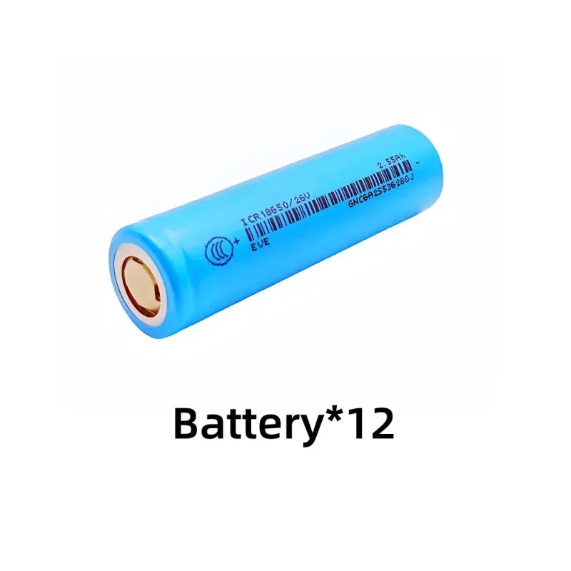 100% Original for 18650/26V  3.7V 2.55Ah Li-ion Battery  used for flashlights, remote control batteries.