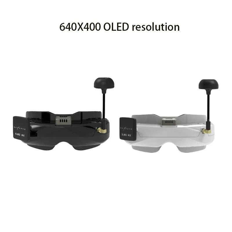 Skyzone Sky02o Racing FPV Goggles Glasses 600x400 OLED Steadyview Diversity Head Tracking Front Camera Receiver Included