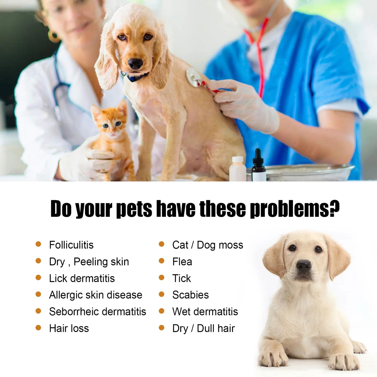 Pet Skin Care Essence Relieve Itching Repair Skin Wound Clean Moisturizing Anti Parasite Deodorant Dogs Cats Hair Nourish Liquid