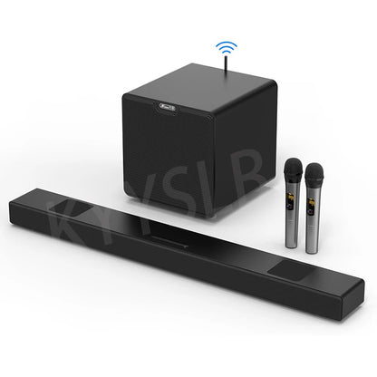 KYYSLB Wireless Subwoofer Blueteeth Home Theater Set TV Mobile Phone Karaoke Soundbar Speaker K Song Speakers Column