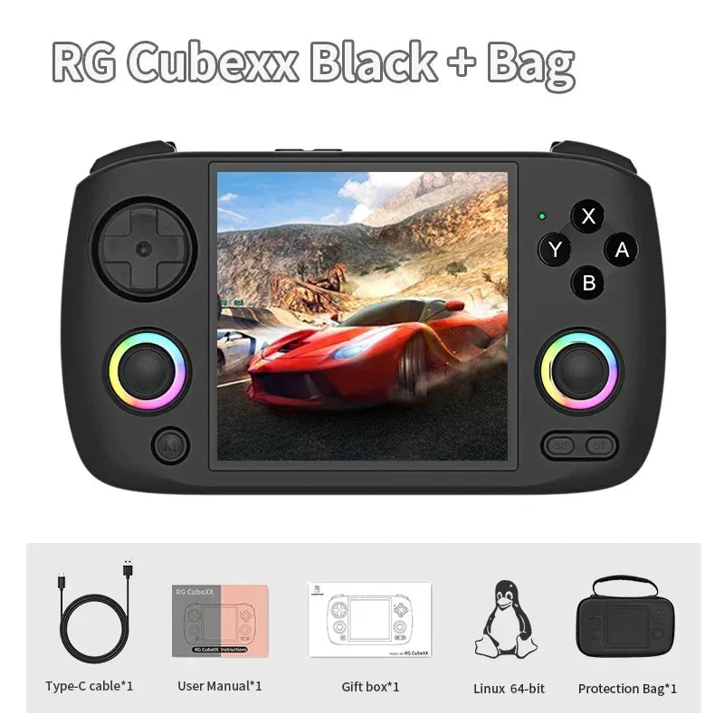 NEW ANBERNIC RG CUBEXX Retro Handheld Game Console Video Player Gaming Linux HD IPS RGB WIFI Bluetooth PSP Games Gift RGCUBEXX
