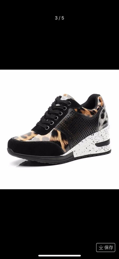 2025 Wedge Sneakers Mesh Platform Shoes Solid Color Thick Bottom Zipper Vulcanized Shoes for Women's Sneakers Zapatos De Mujer
