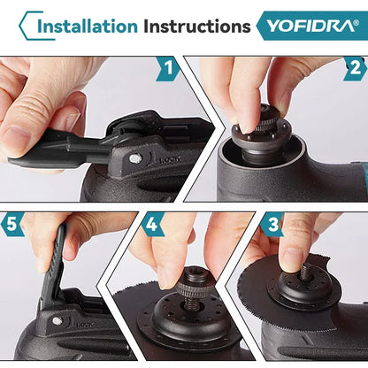 YOFIDRA Cordless Oscillating Multi Tool 6 Gears Electric Cutting Polishing Trimming Machine Power Tool For Makita Battery Pin