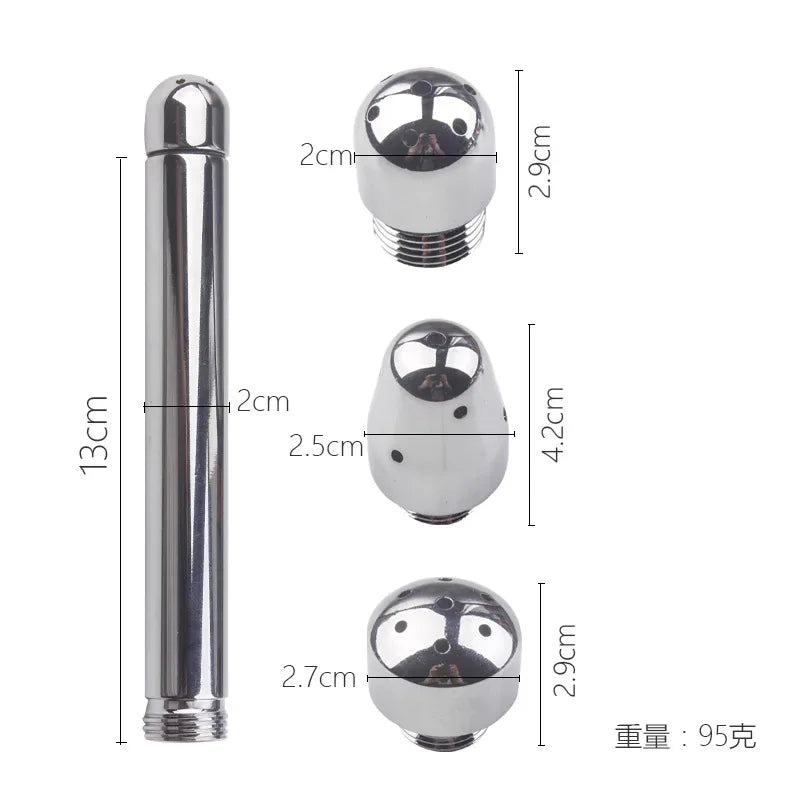Hygienic Shower For Bathroom Enema Water Nozzle With 3 Style Head Anal Ingredients Douche Vaginal Clean Kit Cleaner Tool