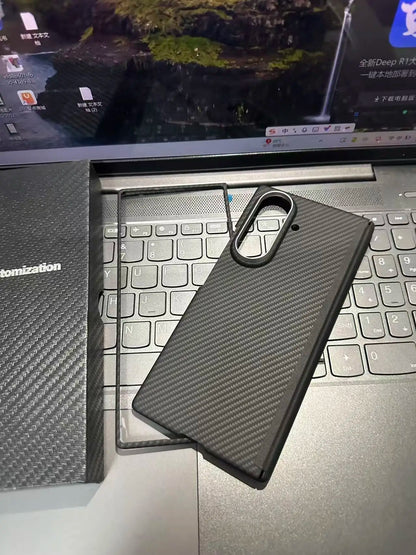 Genuine Aramid Carbon Fiber Magsafe Case for Samsung Galaxy Z Fold 6 Fold 7 Matte Bulletproof Thin Hard Magnetic Wireless Cover