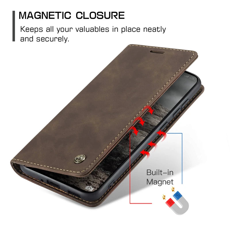 For Xiaomi 15T Pro 15T CaseMe Magnetic Retro Leather Flip Wallet Stand Cover With Card Slot for Xiaomi Mi 15 T Pro
