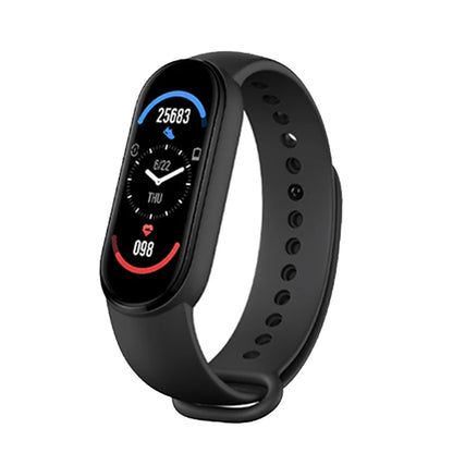 Montre connectée M6 pour homme et femme, bracelet de sport et de fitness, moniteur de fréquence cardiaque et de pression artérielle, étanche, multifonctions