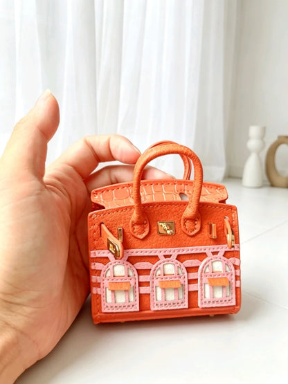 Mini Hanging Small Home Light Luxury New Fashion Decoration Envelope Headphone Leather Purse Leather Pendant Mini Keychain