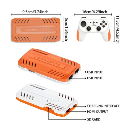 2026 New X10 PRO GameStick 128G 4K Video Game Console 3D Games Built-In 50K Games 40+ Emulators Retro Games Dual 2.4G Controller