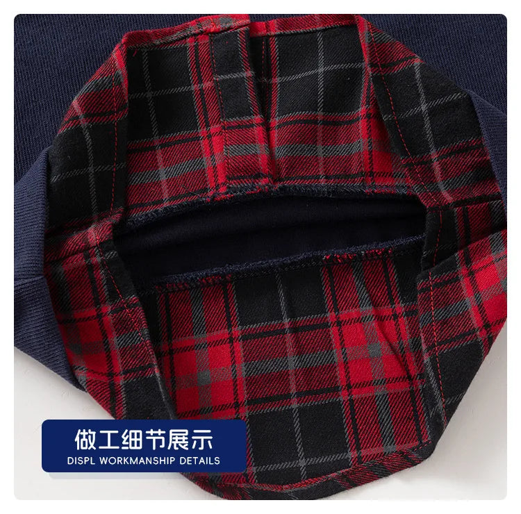 Fashion Boys Shirts Sweatshirts Turndown Collar Kids Tops Outfits Long Sleeve Children's Clothes